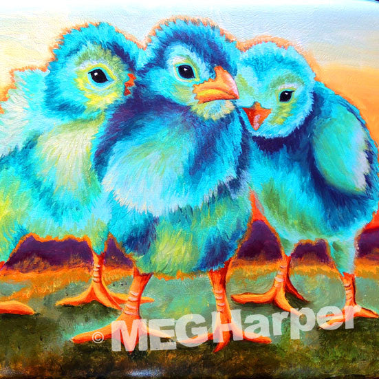 Custom Animal Painting_Chicks_3 Chicks 2 Cherish