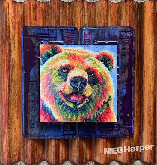 Custom Animal Painting_Tile Print_Grin & Bear It