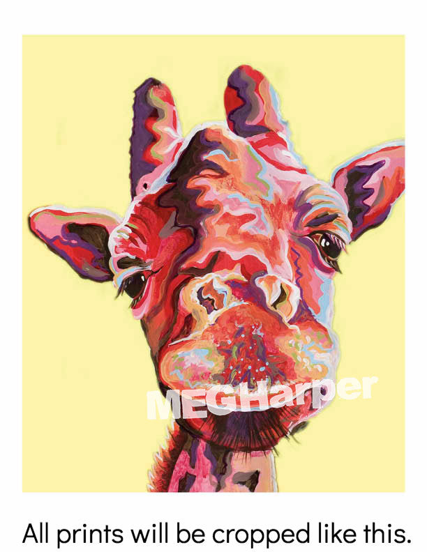 Custom Animal Painting_Giraffe_Pink Giraffe