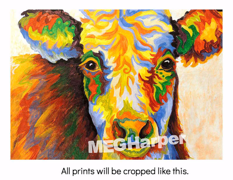 Custom Animal Painting_Cow_Left Handed Bovine