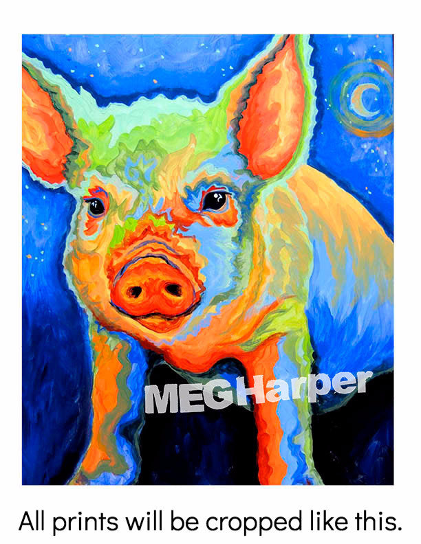 Custom Animal Painting_Pig_Pig Sky 2nite Sailors Delight