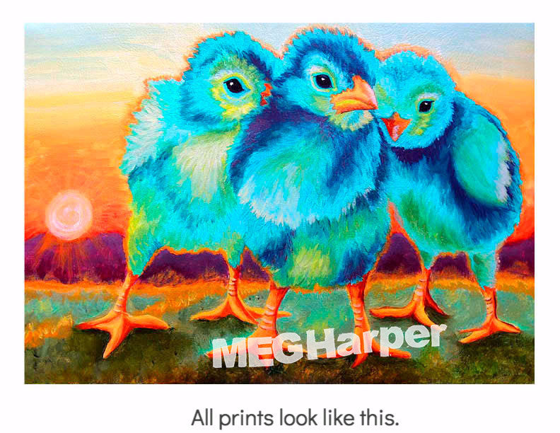 Custom Animal Painting_Chicks_3 Chicks 2 Cherish