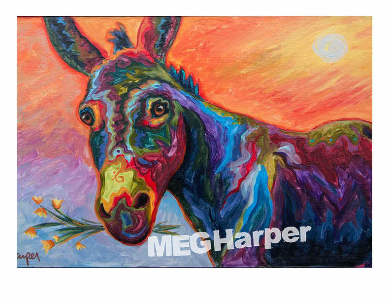 Custom Animal Painting_Donkey_Eat Dessert First
