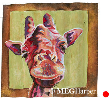 Custom Animal Painting_Giraffe_Pink Giraffe