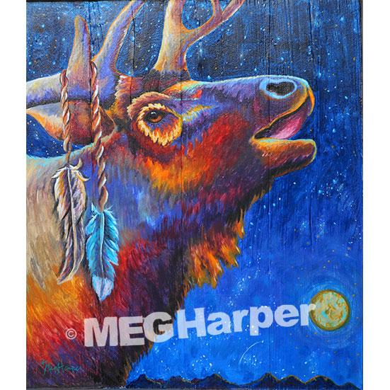 Custom Animal Painting_Elk_Join Me in This Universe