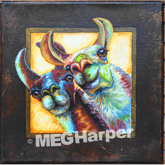 Custom Animal Painting_Llamas_Dolly Llamas