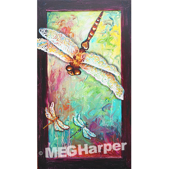 Custom Animal Painting_Dragonflies_Dragonfly Triptych