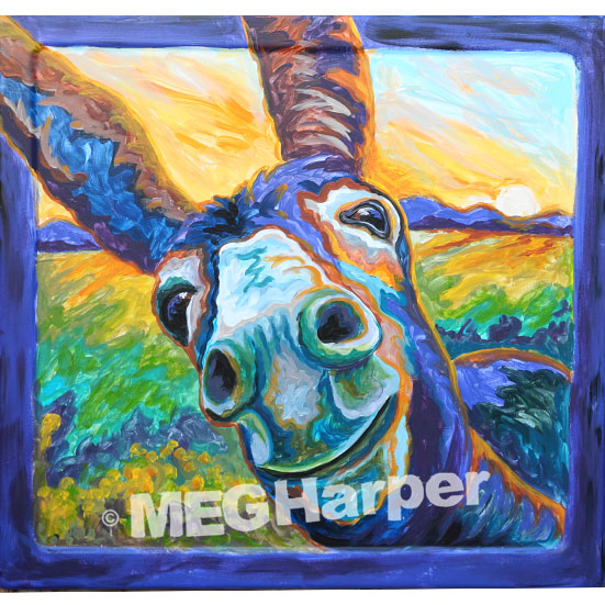 Custom Animal Painting_Donkey_Get Your Ass Up