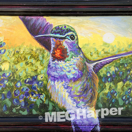 Custom Animal Painting_Hummingbird_Hearts a Flutter
