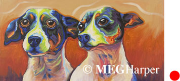Custom Pet Portrait_Dog_Green Apple Pups