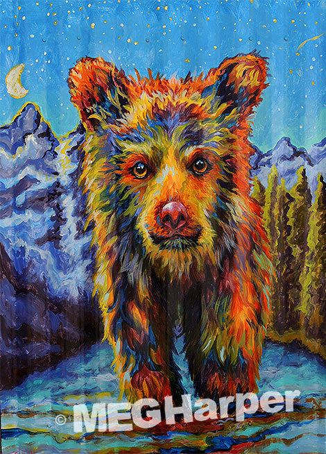 Custom Animal Painting_Bear_Late for Supper
