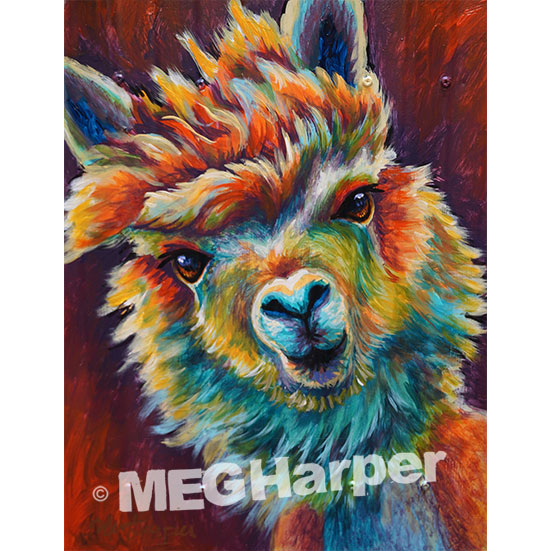 Custom Animal Painting_Llama_Llama Love