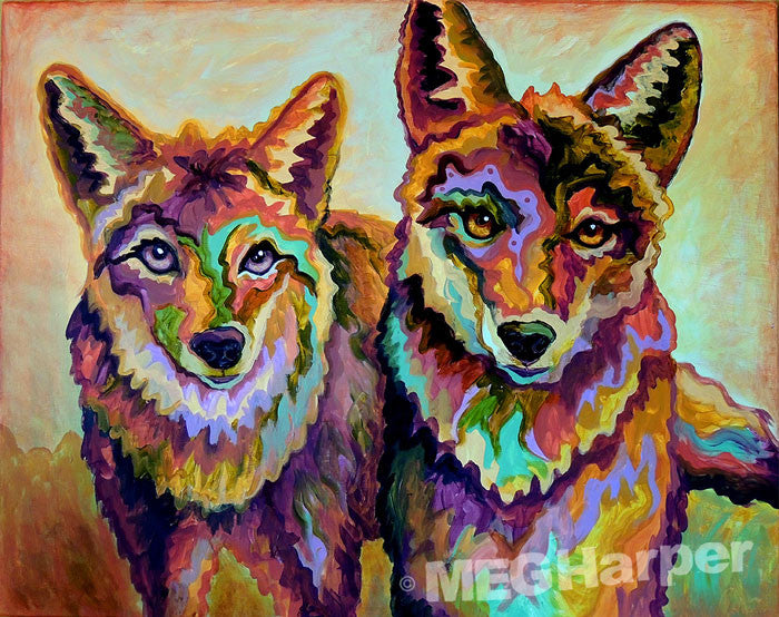 Custom Animal Painting_Coyote_Partners in Crime & Folly