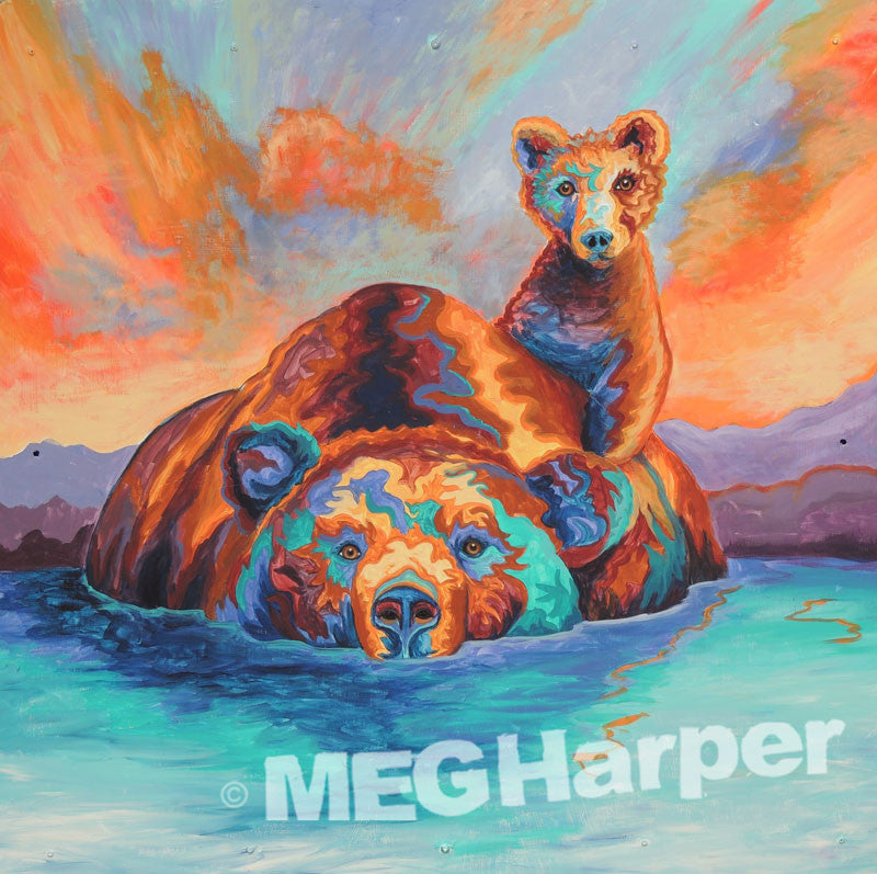 Custom Animal Painting_Bear_Peaceful, Easy Feelin’