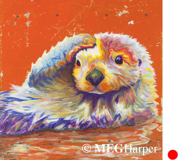 Custom Animal Painting_Otter_Pondering Life