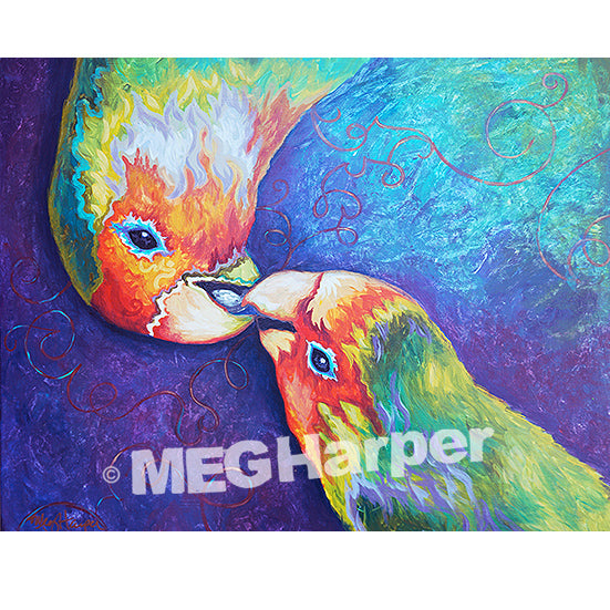 Custom Animal Painting_Birds_2gether is my favorite place 2b