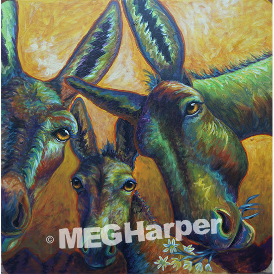 Custom Animal Painting_Donkey_The 3 Stooges