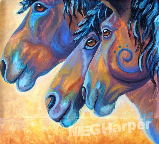 Custom Animal Painting_Horses_3 Sisters Rockin’