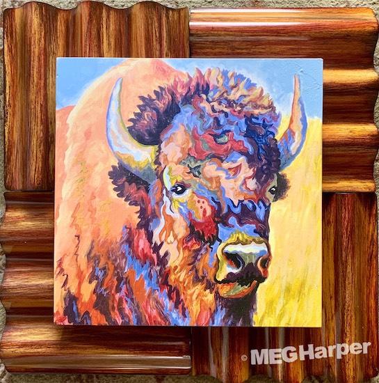 Custom Animal Painting_Tile Print_King of Hearts