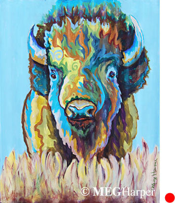 Custom Animal Painting_Bison_High Plains Drifter