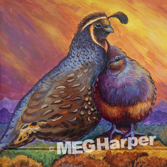 Custom Animal Painting_Quail_Lean on Me