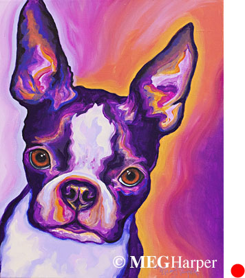 Custom Pet Portrait_Dog_Boston Terrier