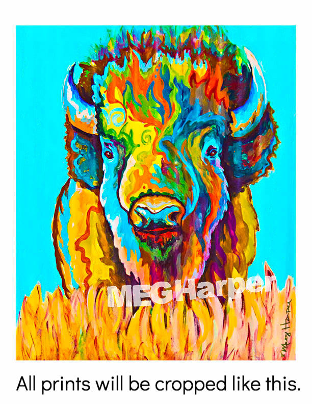 Custom Animal Painting_Bison_High Plains Drifter