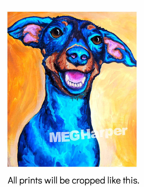 Custom Pet Portrait_Dog_Jump For Joy