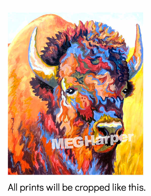 Custom Animal Painting_Bison_King of Hearts