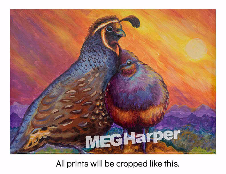 Custom Animal Painting_Quail_Lean on Me