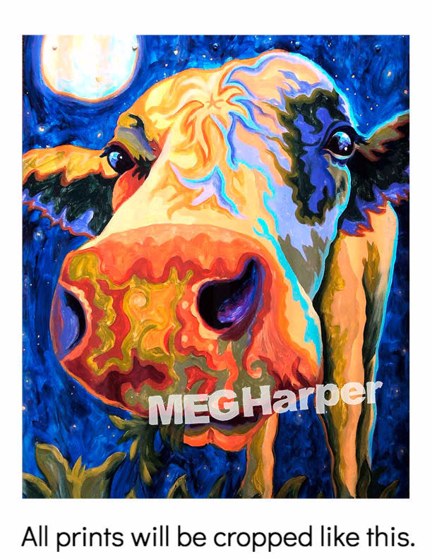 Custom Animal Painting_Cow_The New Moo Light