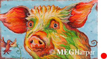 Custom Animal Painting_Pig_Riffick the Pig