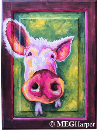 Custom Animal Painting_Pig_Uriouscay Igpay