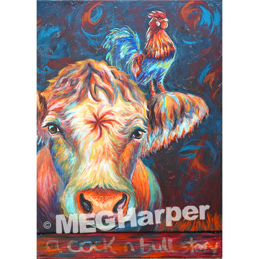 Custom Animal Painting_Cow_A Cock & Bull Story