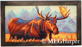 Custom Animal Painting_Moose_A Local Legend