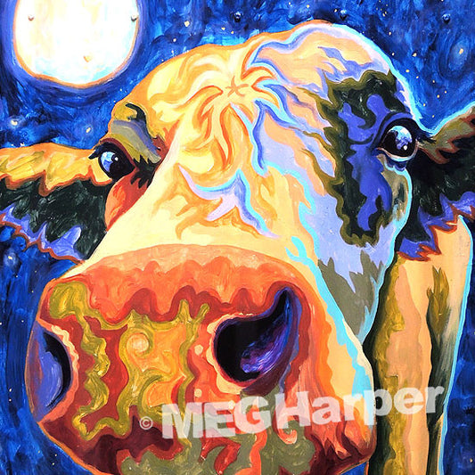 Custom Animal Painting_Cow_The New Moo Light