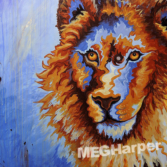 Custom Animal Painting_Lion_Courage