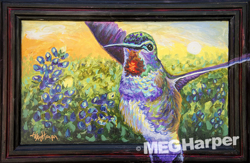 Custom Animal Painting_Hummingbird_Hearts a Flutter