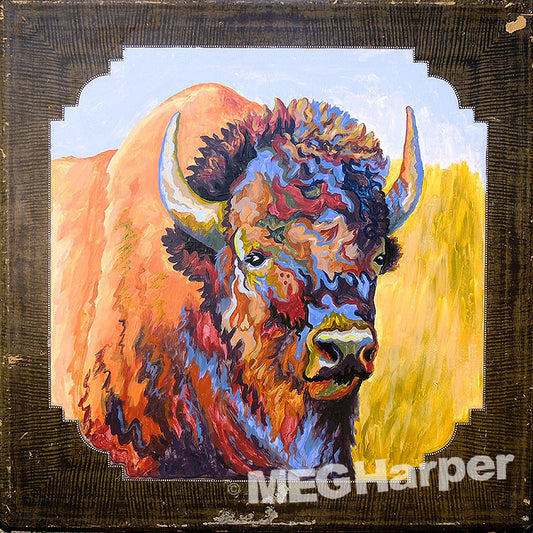 Custom Animal Painting_Bison_King of Hearts