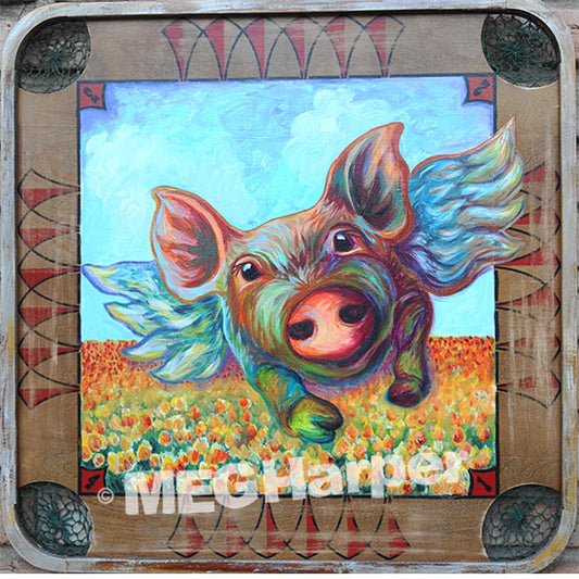 Custom Animal Painting_Pig_Let Your Dreams Fly