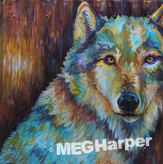 Custom Animal Painting_Wolf_Listen to Your Heart