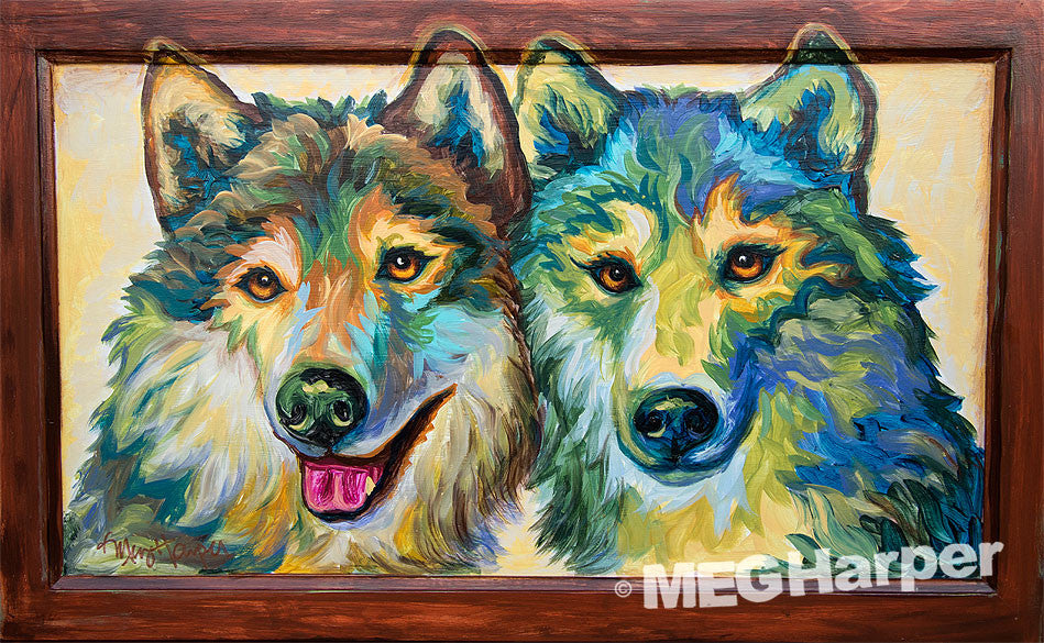 Custom Animal Painting_Wolf_Lobo Selfie
