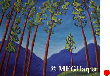 Custom Landscape Painting_Forest_Lodge Pole Peace