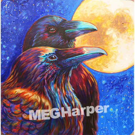 Custom Animal Painting_Bird_Moondance Duet