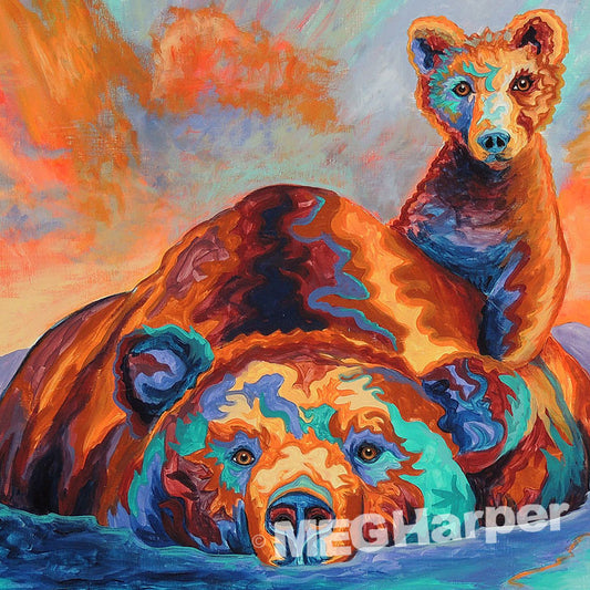 Custom Animal Painting_Bear_Peaceful, Easy Feelin’