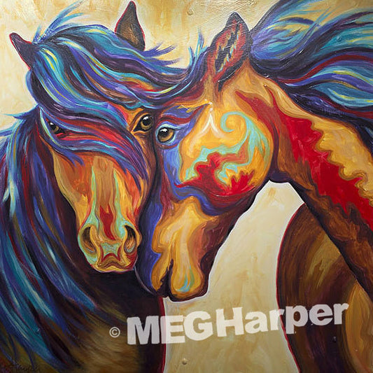 Custom Animal Painting_Horse_Whisper Sweet Nothing